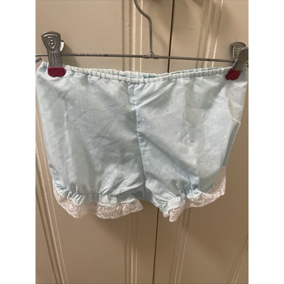 C.I. Castro & Co VTG Baby Girls Pinafore Style Blue Lace Dress Diaper Cover 18M - Picture 9 of 11